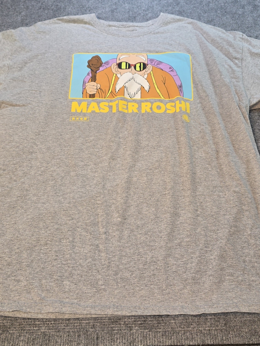 Dragon Ball Z Master Roshi Graphic T-Shirt Gray XXL Licensed Anime Tee